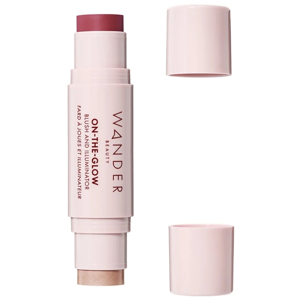 NWT Wander Beauty On The Glow Blush And Illuminator Strawberry Fields Nude Glow